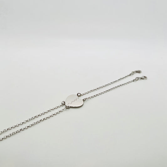 Bracciale argento cuori divisibili