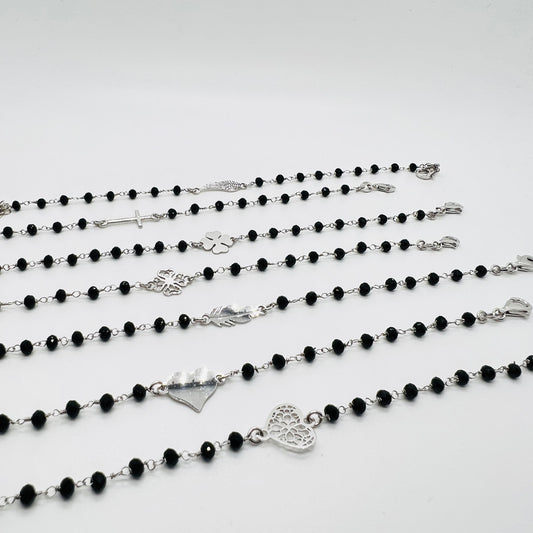 Bracciale argento Rosario con pendente