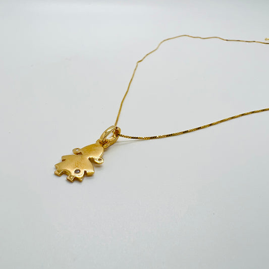 Collana argento dorato Bebè