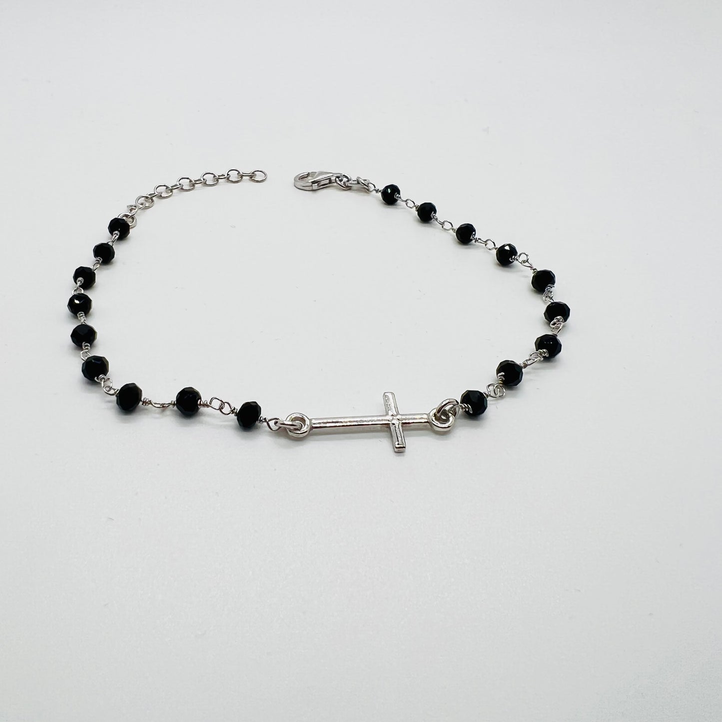 Bracciale argento Rosario con pendente