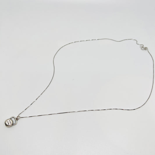 Ciondolo argento Kettlebell