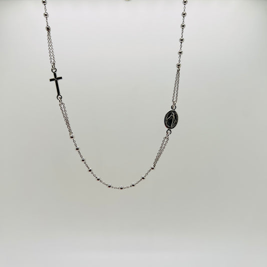 Collana argento Rosario brasiliano fine 2mm