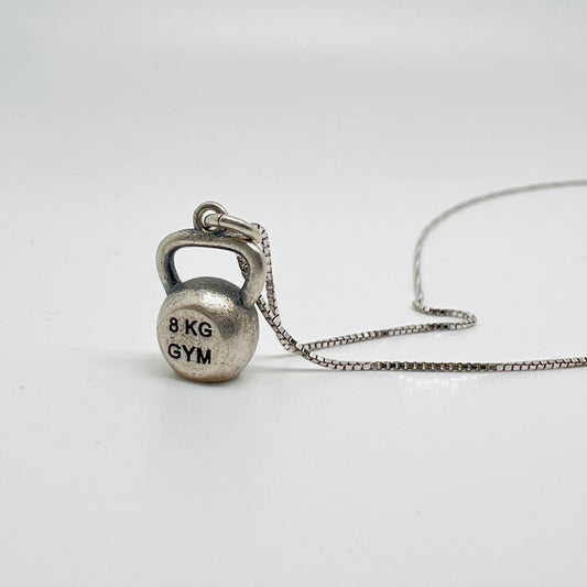 Ciondolo argento Kettlebell