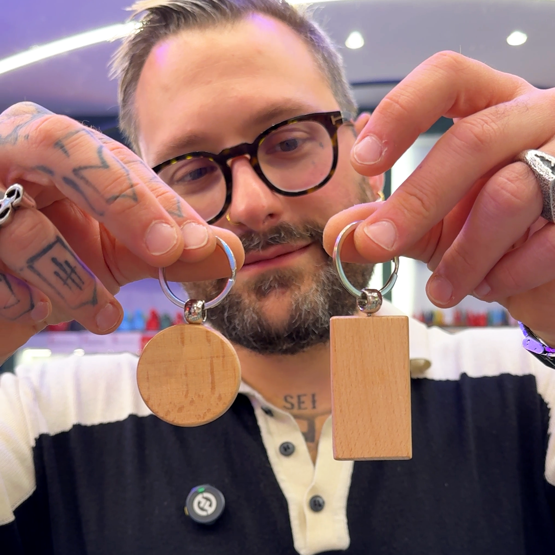 Portachiavi di legno personalizzabile