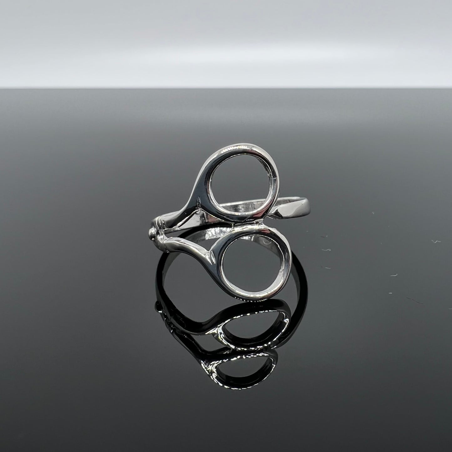 anello forbice argento