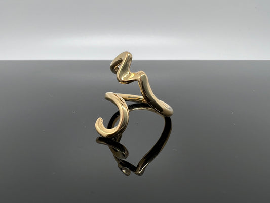 anello Vesuvio stilizzato dorato 18kt