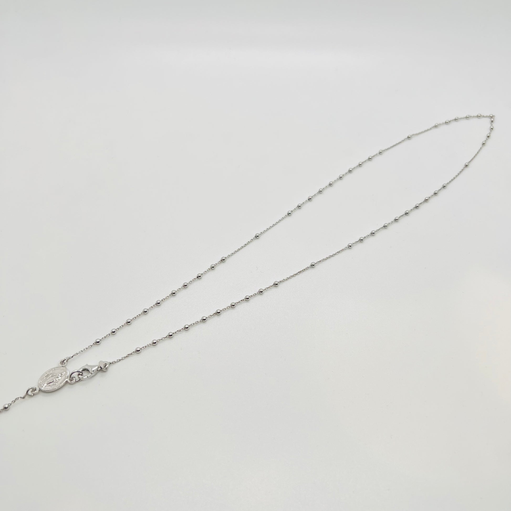 Collana Rosario SAGA GIOIELLI - Sfere Nere E Argento Acciaio, Lunghezza 50cm, Unisex, Confezione Regalo - Foto 12